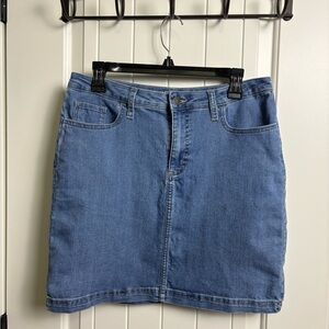 Classic Blue Denim Mini Skort- Casual Women’s Skirt